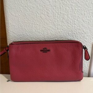 Coach Rose Leather Wristlet